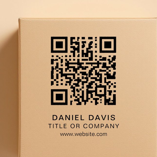 Personalized Business Professional QR Code Rubber Stamp (Creator Uploaded)