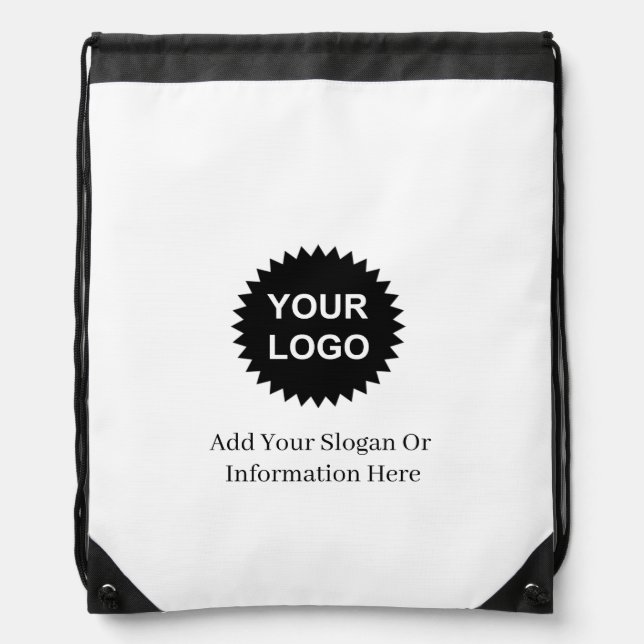 Personalized Business Promotional Logo Drawstring Bag (Front)