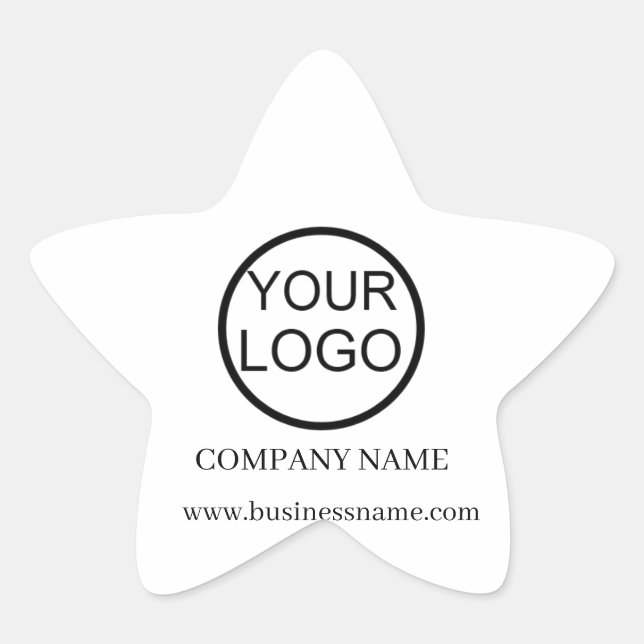 Personalized Business Promotional Logo Star Sticker (Front)