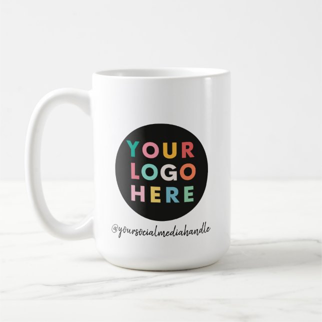 Personalized Business Promotional Logo Text Mug (Left)