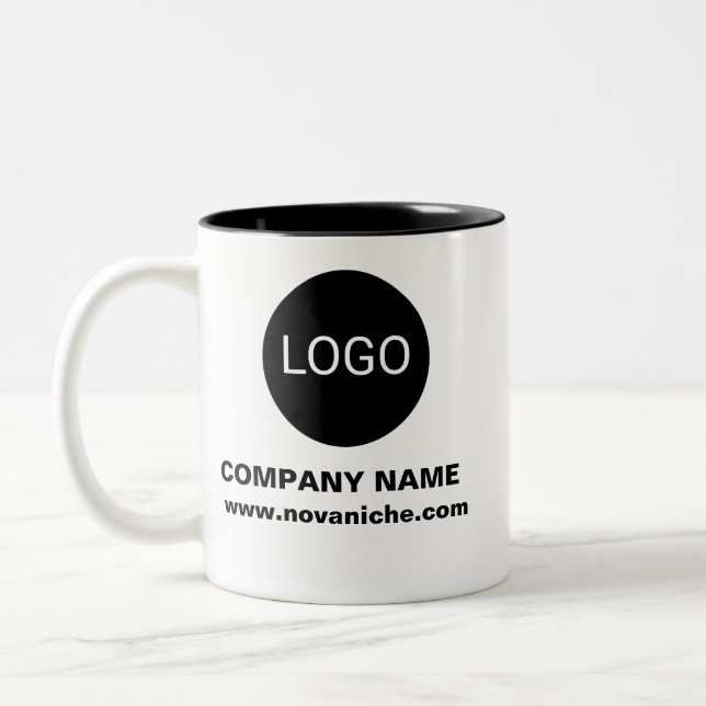 Personalized Business Promotional Logo Two-Tone Coffee Mug (Left)