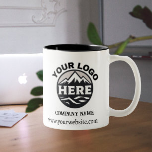 Personalized Business  Promotional Logo Two-Tone Coffee Mug