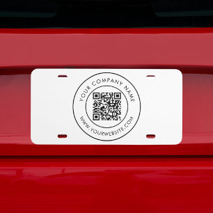 Personalized Business QR Code Branded Corporate  License Plate