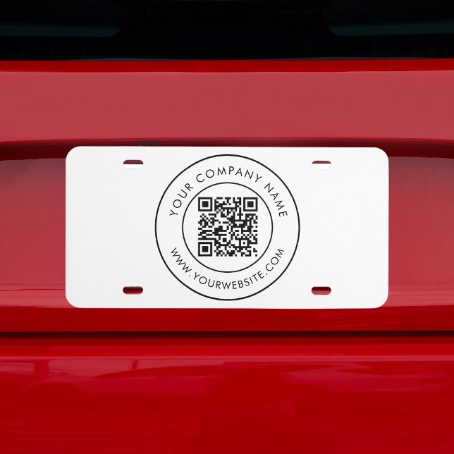 Personalized Business QR Code Branded Corporate  License Plate (Creator Uploaded)