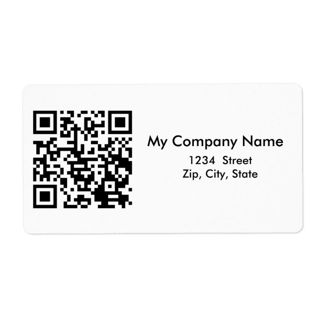 Personalized Business QR code Label (Front)