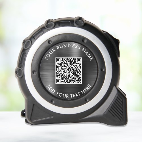 Personalized Business QR Code Silver Tape Measure