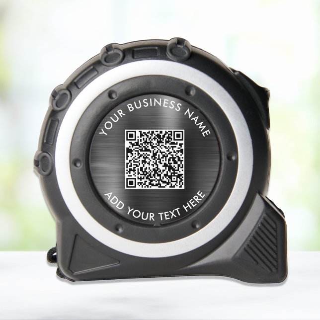 Personalized Business QR Code Silver Tape Measure (Creator Uploaded)