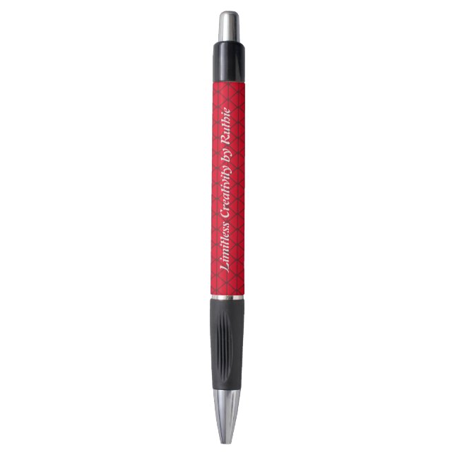 Personalized Business red design Pen (Front Vertical)