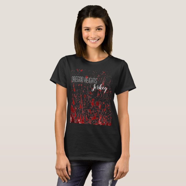 Personalized Business T-Shirt Blood Splatter Vampi (Front Full)