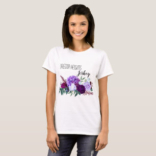 Personalized Business T-Shirt Lavender Hibiscus on