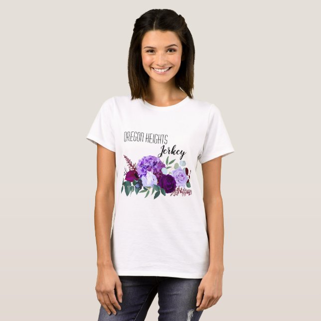 Personalized Business T-Shirt Lavender Hibiscus on (Front Full)