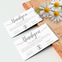 Personalized Business Thank You Card