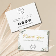 Personalized Business Thank You Card