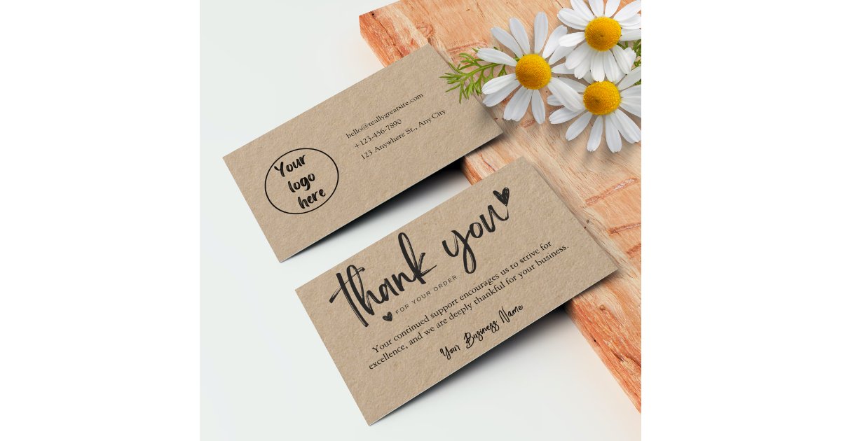 Personalized Business Thank You Card Templates | Zazzle