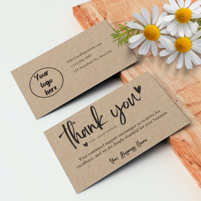 Personalized Business Thank You Card Templates (Personalized Business Thank You Card Templates brown 2)
