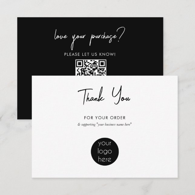 Personalized Business Thank You Logo Card (Front/Back)