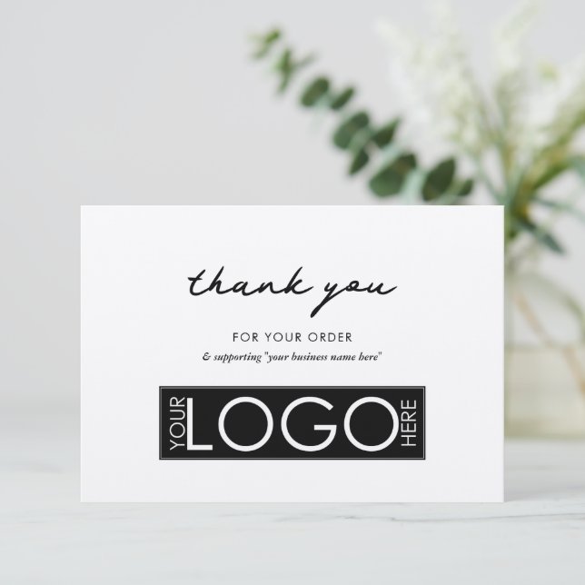Personalized Business Thank You Logo Rustic Kraft (Standing Front)