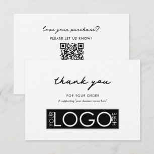 Personalized Business Thank You Logo Rustic Kraft Card