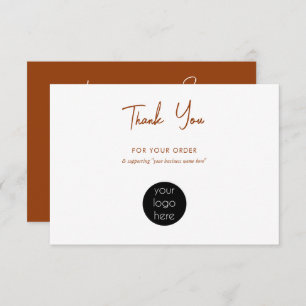 Personalized Business Thank You Logo Terracotta 
