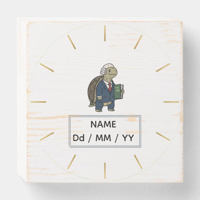 Personalized Business Turtle Watch Wooden Box Sign (Front Horizontal)