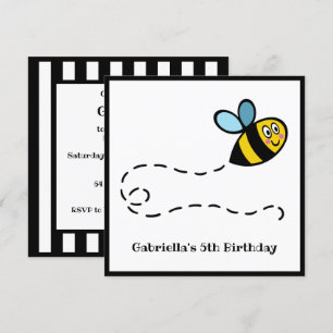Personalized Busy Bumblebee Invitation