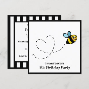 Personalized Busy Bumblebee Invitation