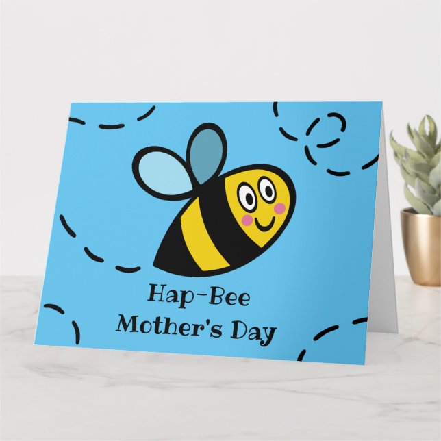 Personalized Busy Bumblebee Mother's Day Card (Small Plant)