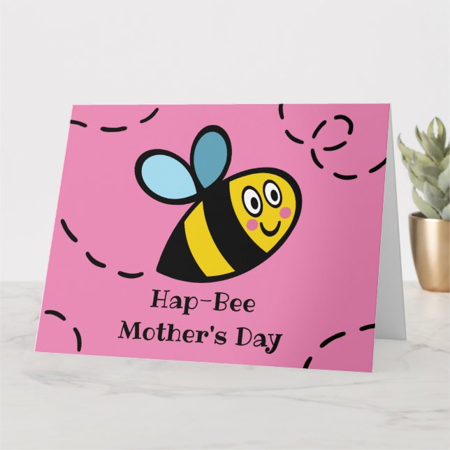 Personalized Busy Bumblebee Mother's Day Card (Small Plant)