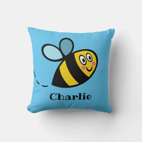 Personalized Busy Bumblebee Pattern Cushion