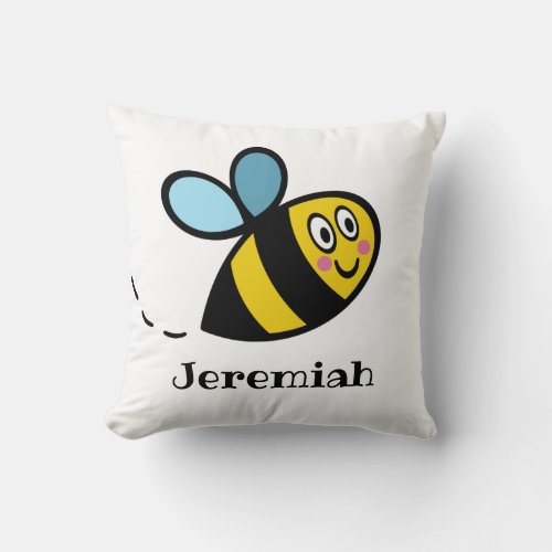 Personalized Busy Bumblebee Pattern Cushion