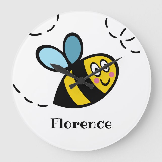 Personalized Busy Bumblebee Wall Clock (Front)