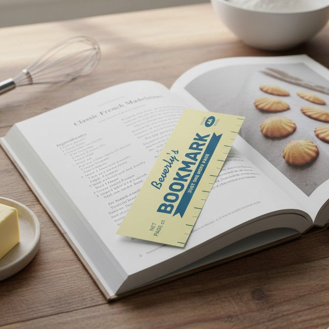 Personalized Butter Stick Just One More Page Bookmarks (Mark your place in a cookbook or your favorite work of fiction with this stick of butter bookmark)