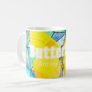 Personalized Butterflies are my theraphy Summer Coffee Mug