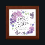 Personalized Butterflies Floral Wedding Gift Box<br><div class="desc">For further customization,  please click the "Customize" button and use our design tool to modify this template. If the options are available,  you may change text and image by simply clicking on "Edit/Remove Text or Image Here" and add your own. Designed by Freepik.</div>