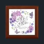 Personalized Butterflies Floral Wedding Gift Box<br><div class="desc">For further customization,  please click the "Customize" button and use our design tool to modify this template. If the options are available,  you may change text and image by simply clicking on "Edit/Remove Text or Image Here" and add your own. Designed by Freepik.</div>