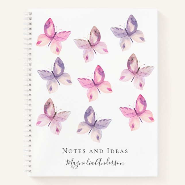 Personalized Butterflies Notebook (Front)