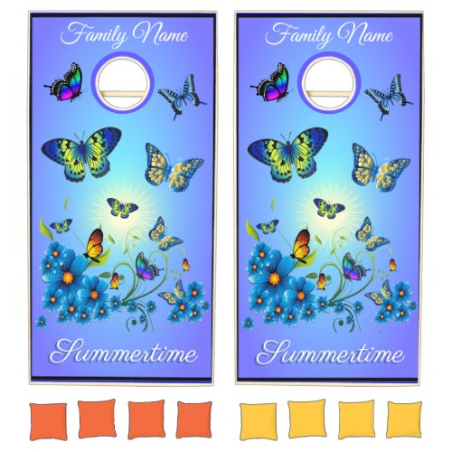 Personalized Butterflies  Summertime Cornhole Set