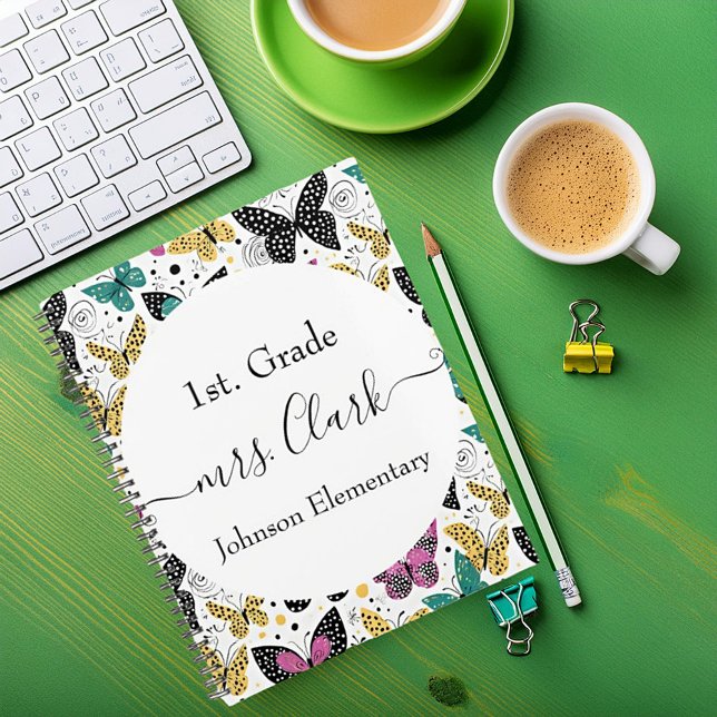 Personalized butterflies teacher lesson planner (Creator Uploaded)