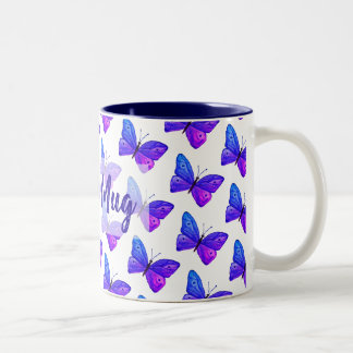 Personalized Butterflies  Two-Tone Mug