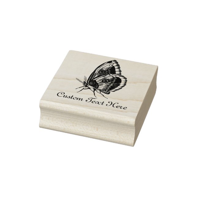 Personalized Butterfly #3 Rubber Stamp (Stamp)