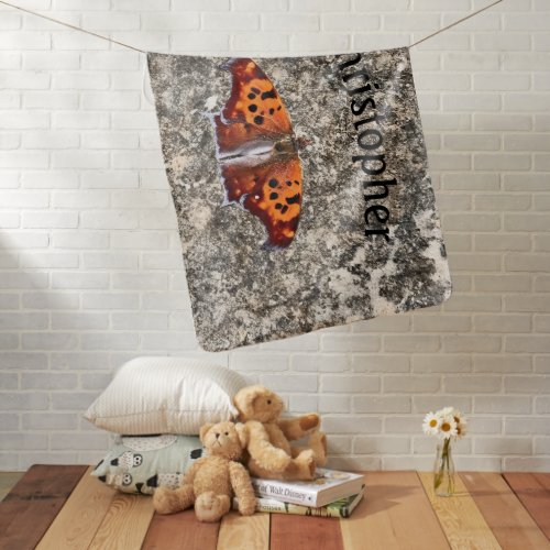 Personalized Butterfly Baby Blanket