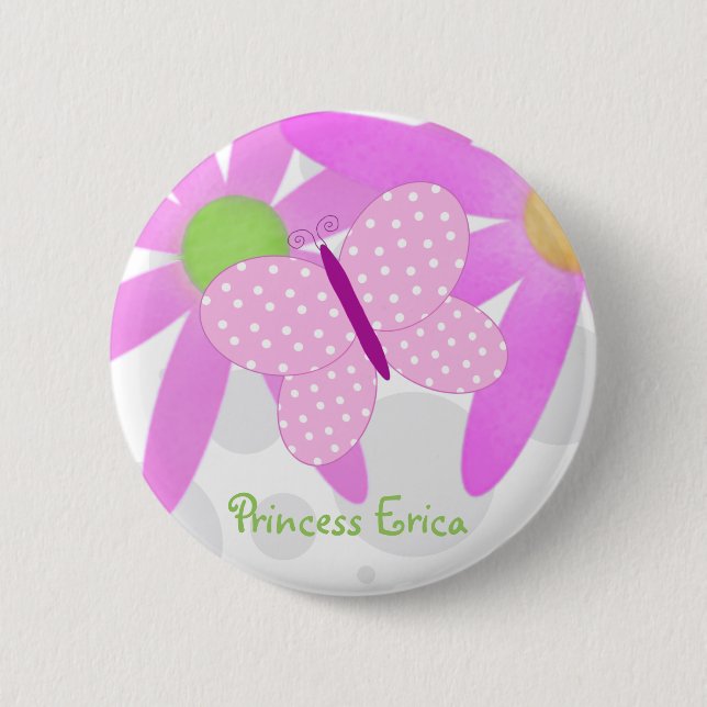 Personalized Butterfly Button (Front)
