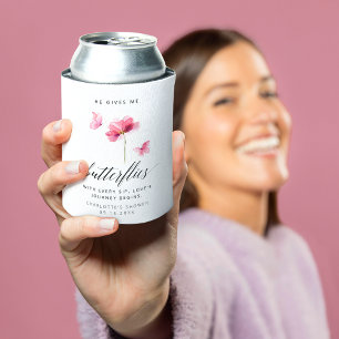Personalized Butterfly Can Cooler