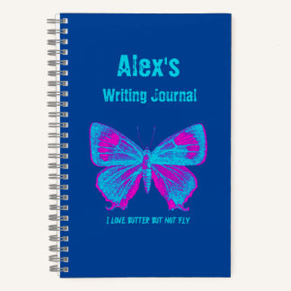 Personalized Butterfly, Colorful Butterfly Journal