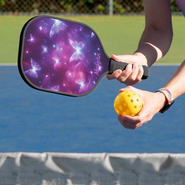Personalized Butterfly Fantasy Art Carbon Fiber Pickleball Paddle (Insitu)