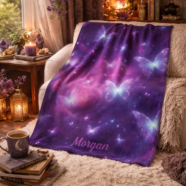 Personalized Butterfly Fantasy Art Sherpa Blanket (Creator Uploaded)
