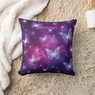 Personalized Butterfly Fantasy Art Throw Pillow