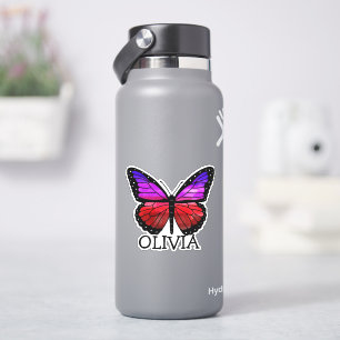 Personalized Butterfly Girl's Name Sticker