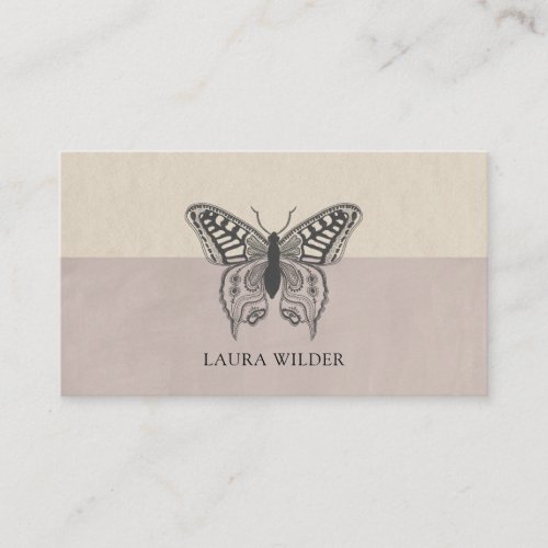 Personalized Butterfly Illustration Logo Business Card