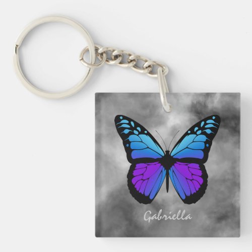 Personalized Butterfly Keychain